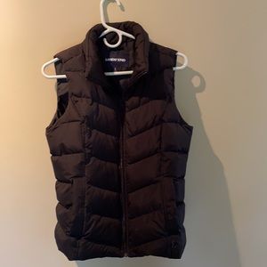 Lands’End Women Down Vest Black Small